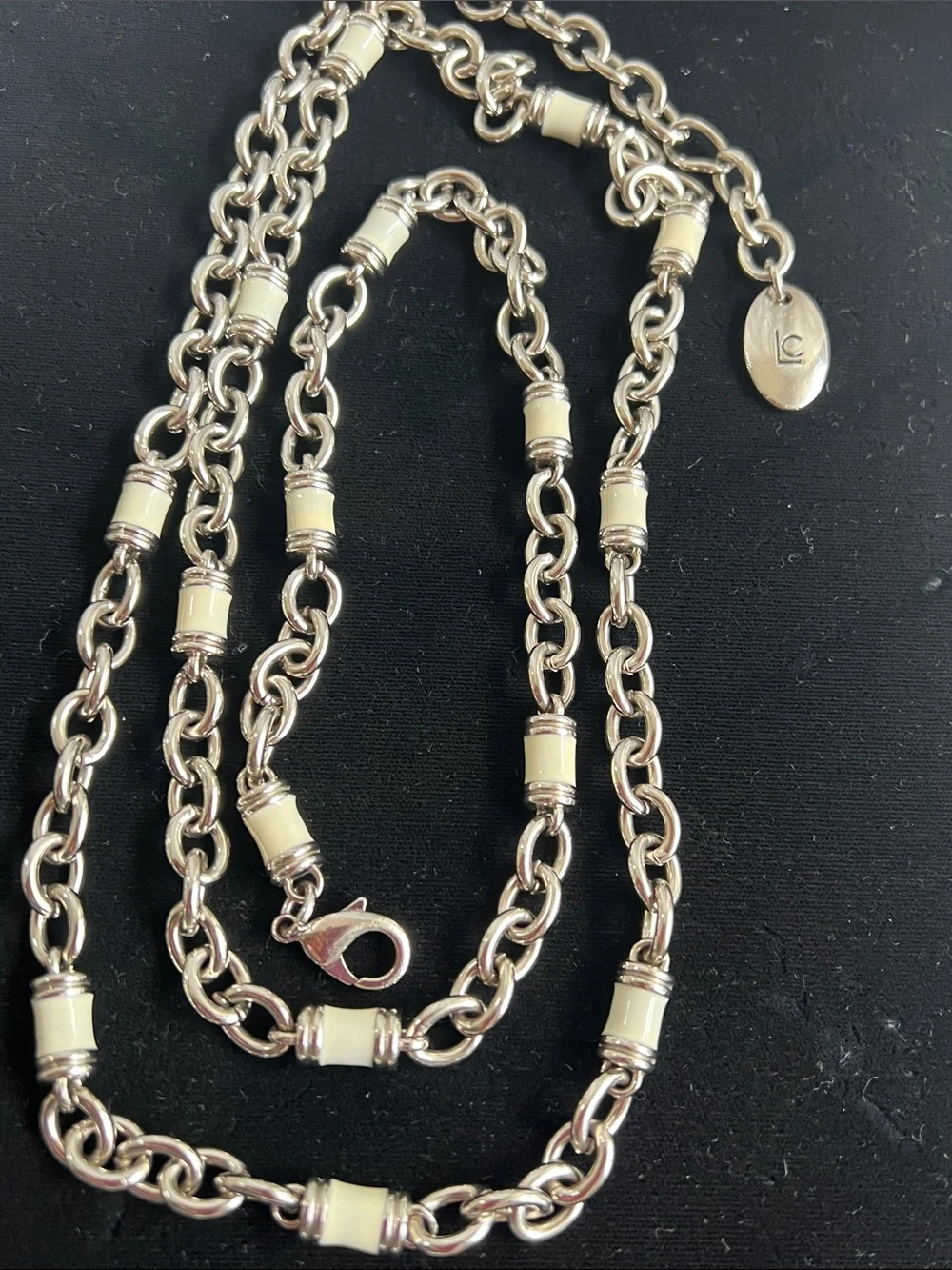 Liz Claiborne silver Chain Drop Waist Belt